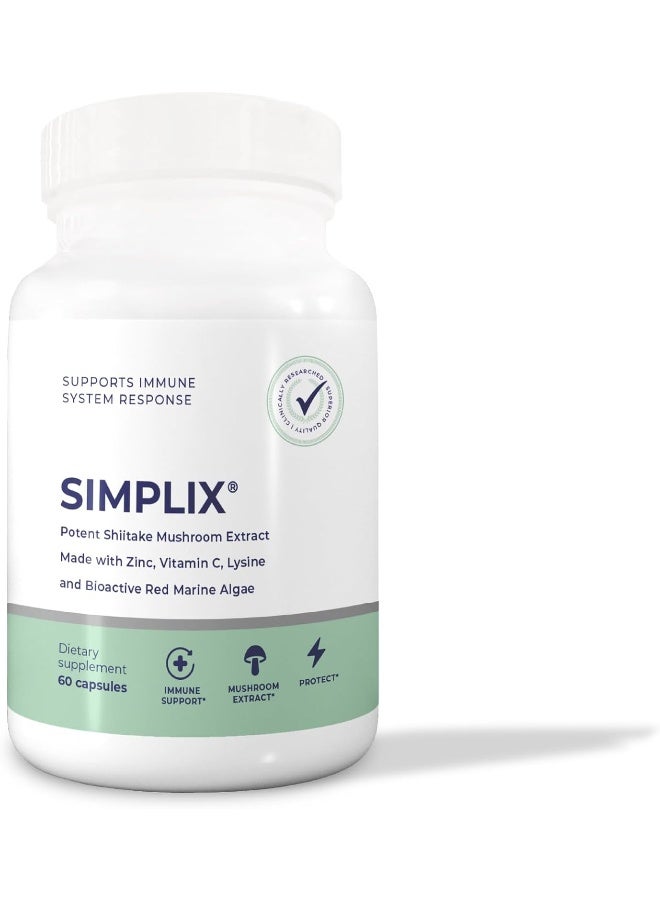 Papillex Simplix | Natural Supplement to Strengthen The Immune System | Respond to Outbreaks | Source of Highly Researched Mushroom & Seaweed Polysaccharides 60 Veggie Capsules (1 Pack) - Image 1